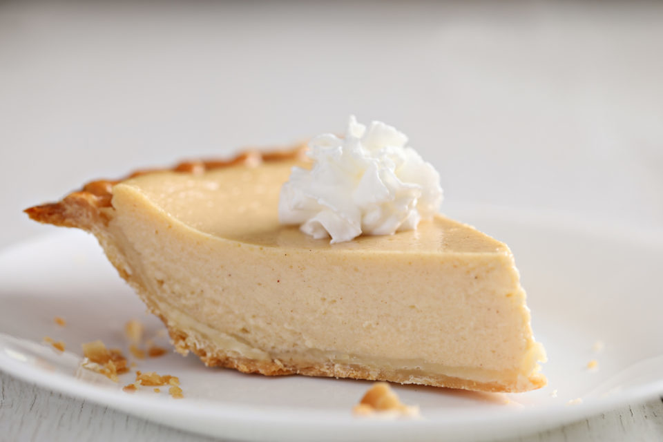 Slice Of Eggnog Pie