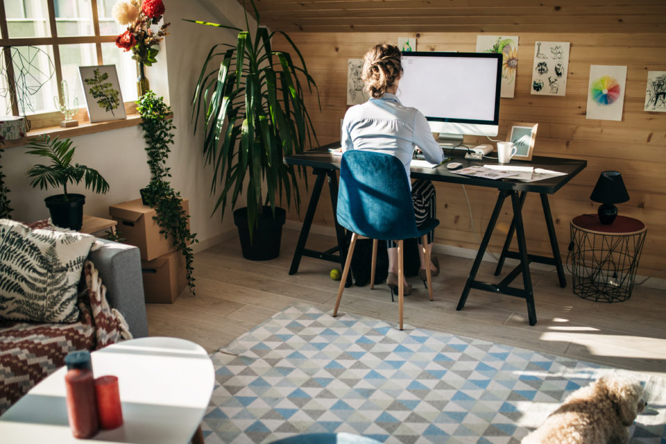 woman working in creative office