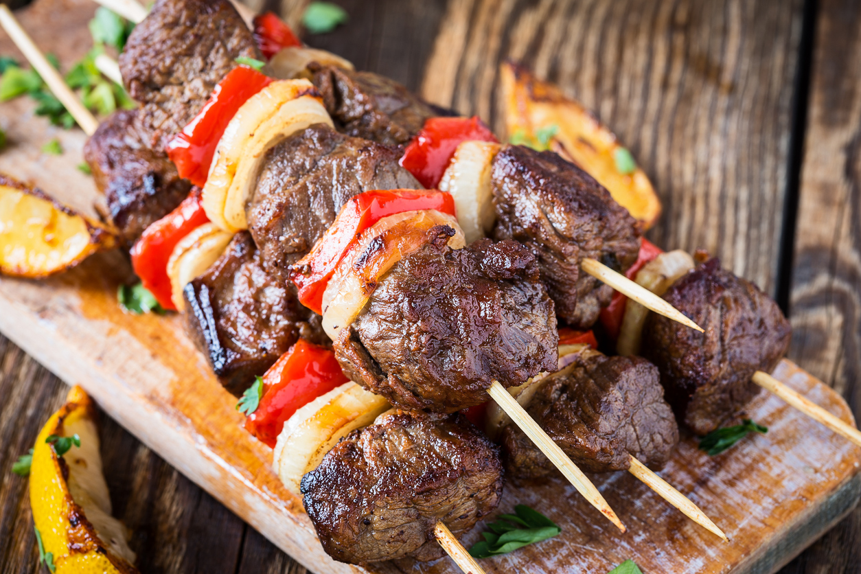 grilled steak kebabs