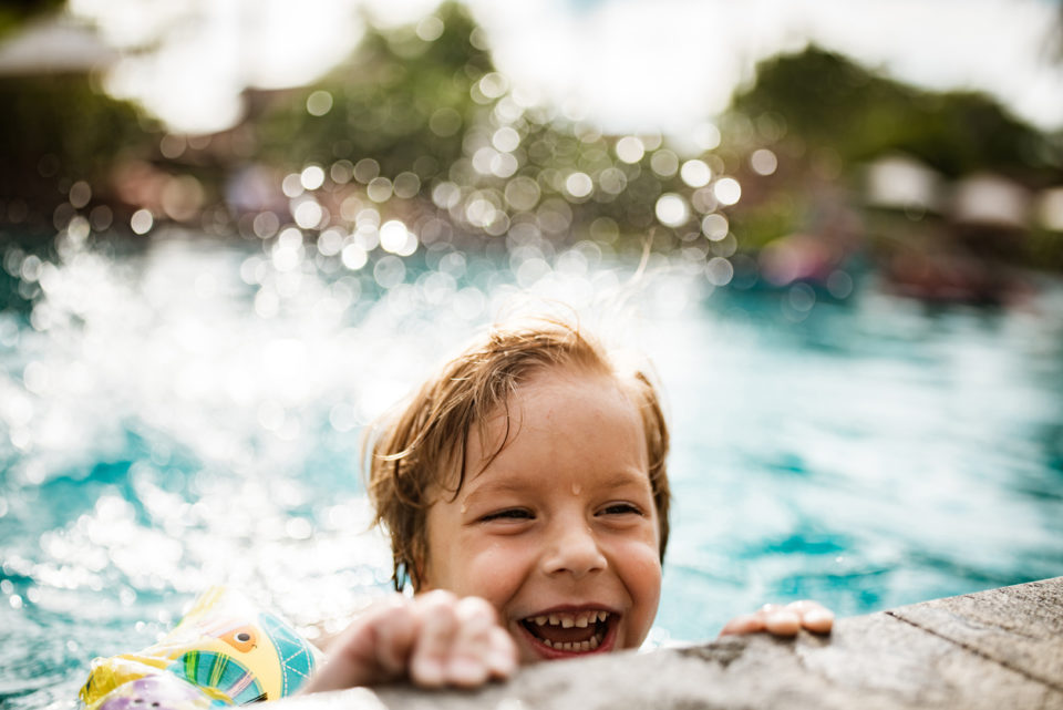 Small boy in the pool