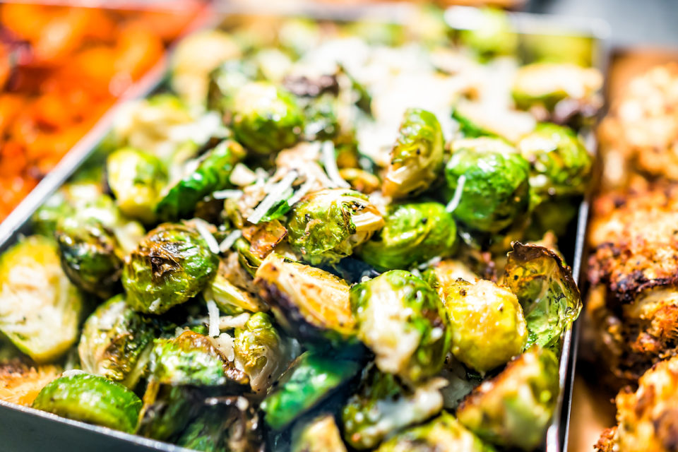roasted green brussels sprouts
